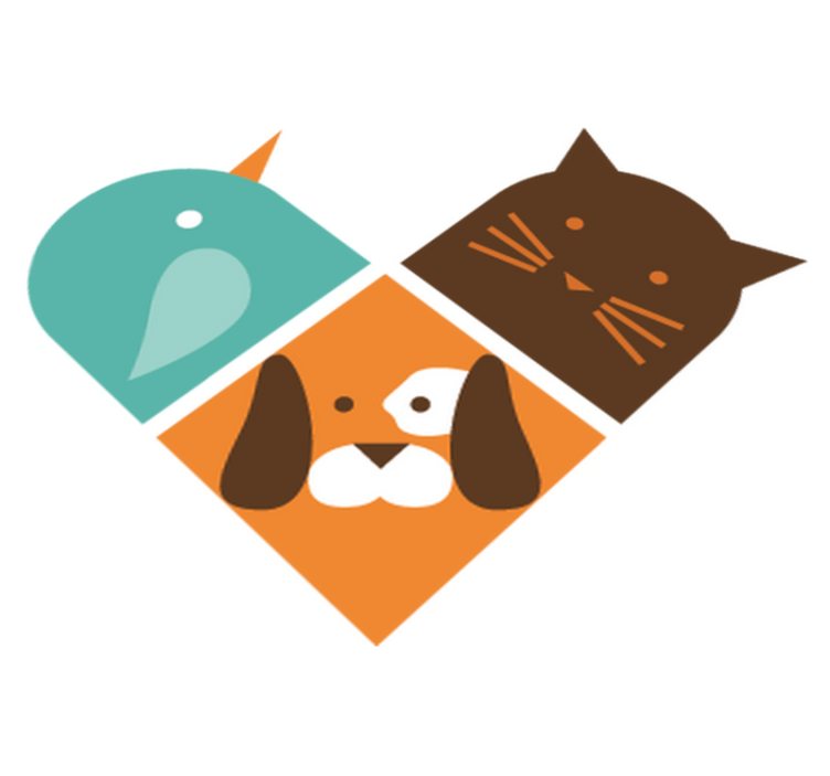 Vinylové koberce zvieratá farebné tváre zvierat - Tenstickers