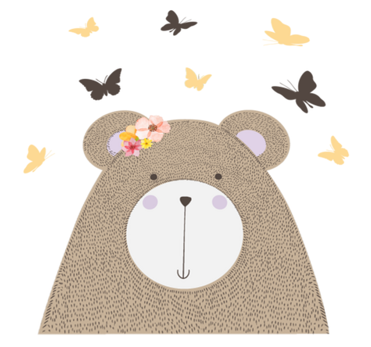 Vinylové koberce zvieratá s hravým medvedíkom - Tenstickers