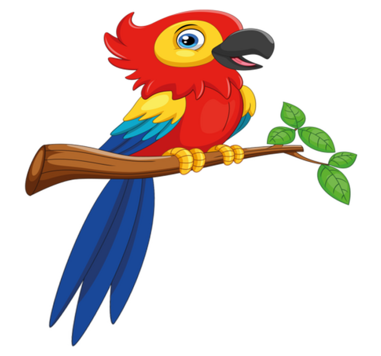 Vinylové koberce zvieratá farebný papagáj - Tenstickers