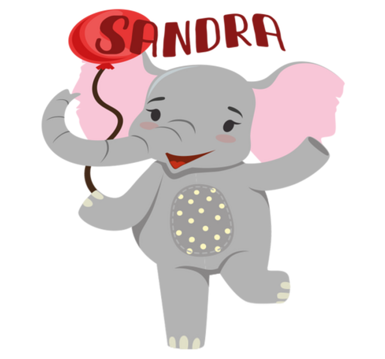 Vinylové koberce zvieratá slon a balón - Tenstickers