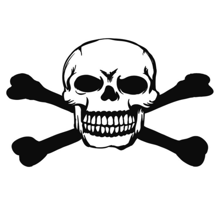 Vinylový koberec halloween lebka do auta - Tenstickers