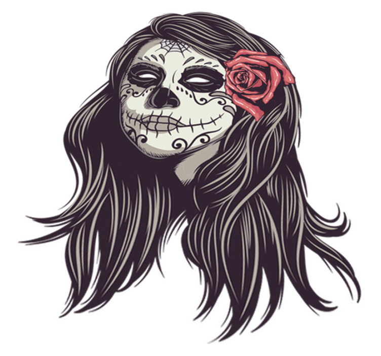 Vinylový koberec halloween dievča dňa mŕtvych - Tenstickers