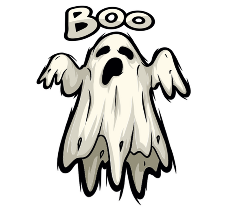 Vinylový koberec halloween figura ducha boo - Tenstickers