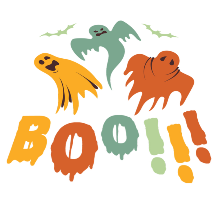 Vinylový koberec halloween duch boo - Tenstickers