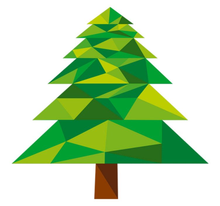 Vianočný vinylový koberec pino poligonálny - Tenstickers