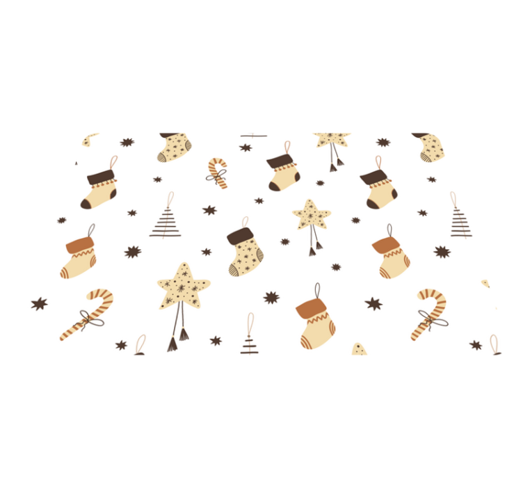 Vianočný vinylový koberec so trblietavým vzorom darčekov - Tenstickers