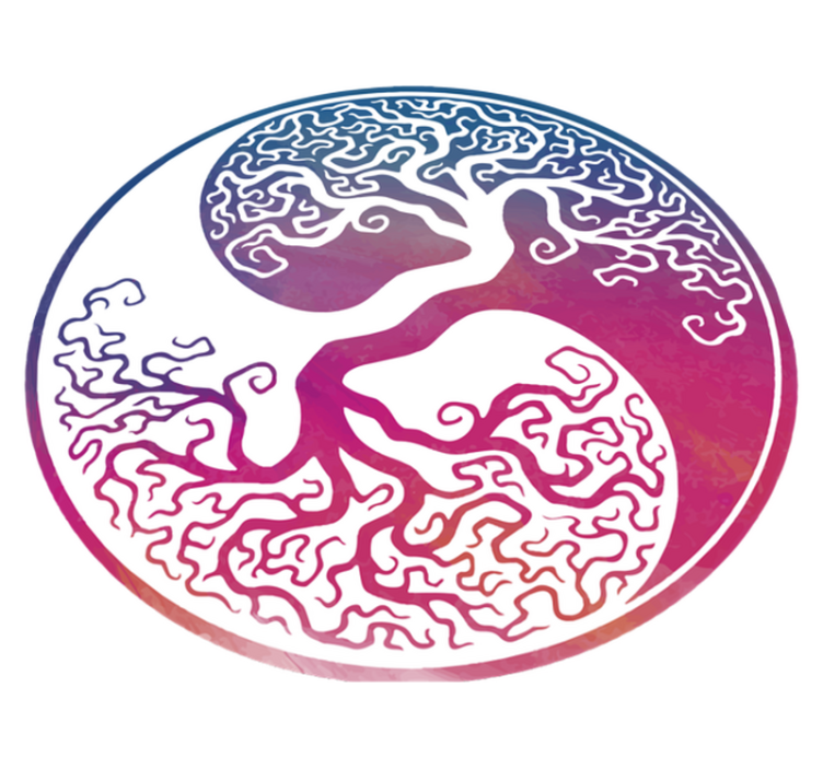 Vinylový koberec s kvetmi života a rovnováhy - Tenstickers