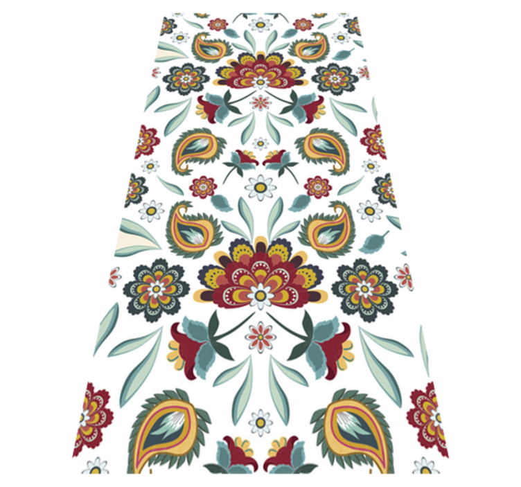 Vinylový koberec s kvetmi etnického motívu - Tenstickers