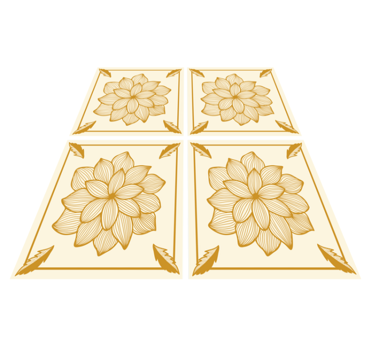 Vinylový koberec s kvetmi bandada paisley - Tenstickers