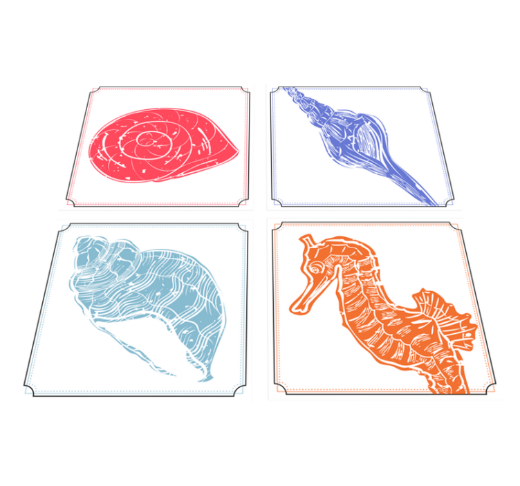 Vinylový koberec s kvetmi námorného života - Tenstickers