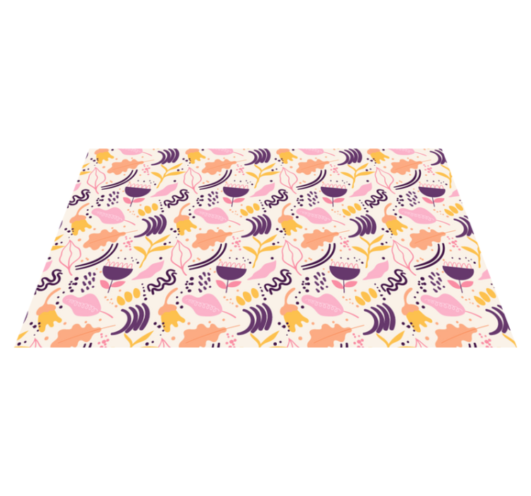 Vinylový koberec s kvetmi žiarivá kvetinová inšpirácia - Tenstickers