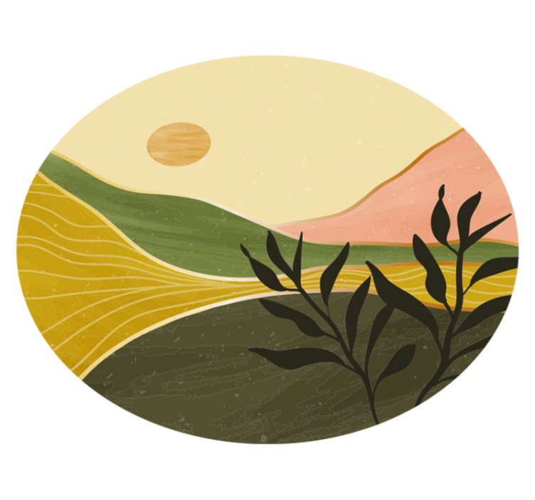 Vinylový koberec s kvetmi pokojná krajinná scéna - Tenstickers