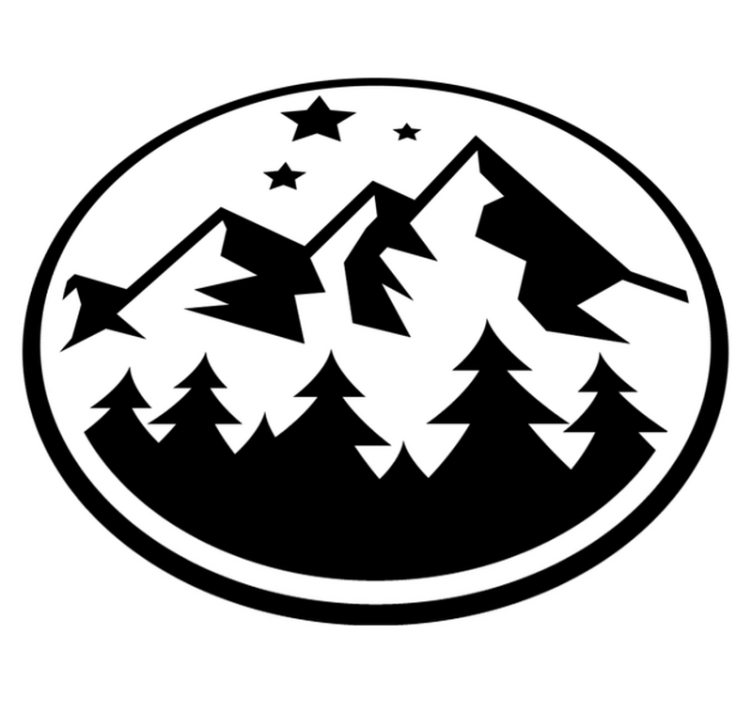 Vinylový koberec s kvetmi horská lesná scenéria - Tenstickers