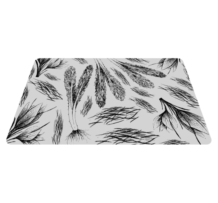 Vinylový koberec s kvetmi v šedom sušenom vzore - Tenstickers