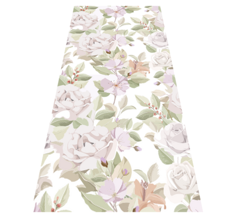 Vinylový koberec s kvetmi elegantný kvetinový vzor - Tenstickers