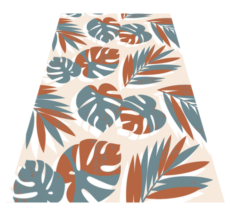 Vinylový koberec s kvetmi veľkých zelených rastlín do skla - Tenstickers