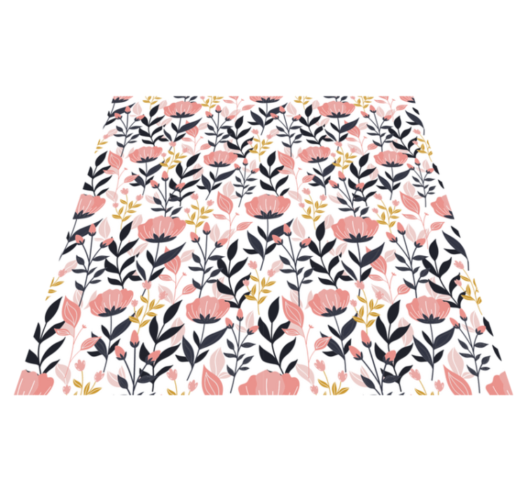 Vinylový koberec s kvetmi ružové kvety - Tenstickers