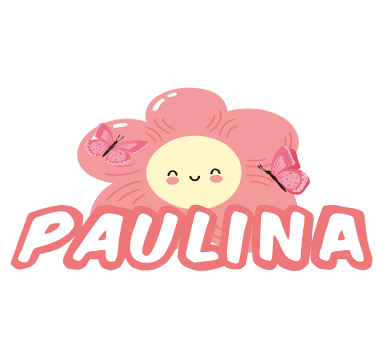 Vinylový koberec s kvetmi a motýľom s menom - Tenstickers