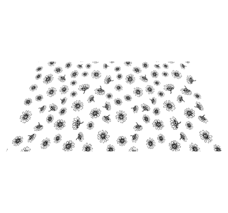 Vinylový koberec s kvetmi v tvare sedmokrások - Tenstickers