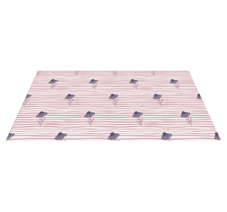 Vinylový koberec s kvetmi v fialových sedmokráskach - Tenstickers