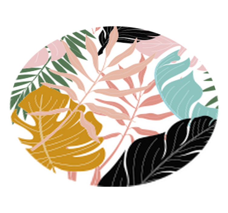 Vinylový koberec s kvetmi v pestrých abstraktných vzoroch - Tenstickers