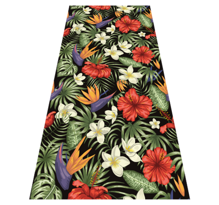 Vinylový koberec s kvetmi v tropickej džungli - Tenstickers