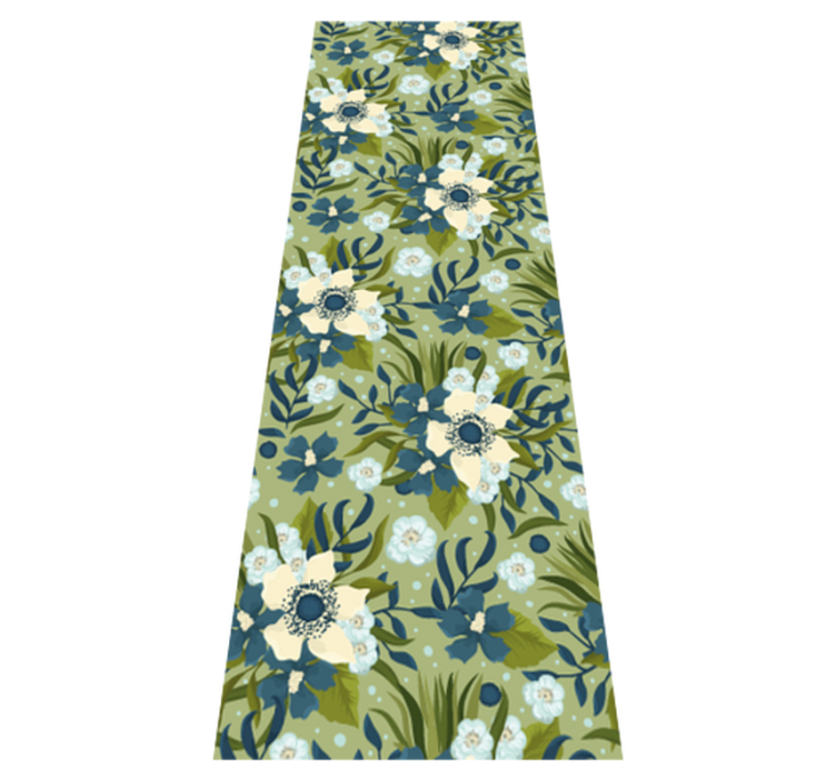 Vinylový koberec s kvetmi prírodný kvetinový vzor - Tenstickers