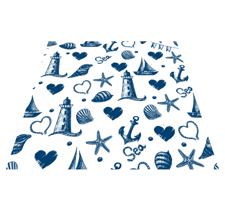 Vinylový koberec s kvetmi námornícky vzor - Tenstickers