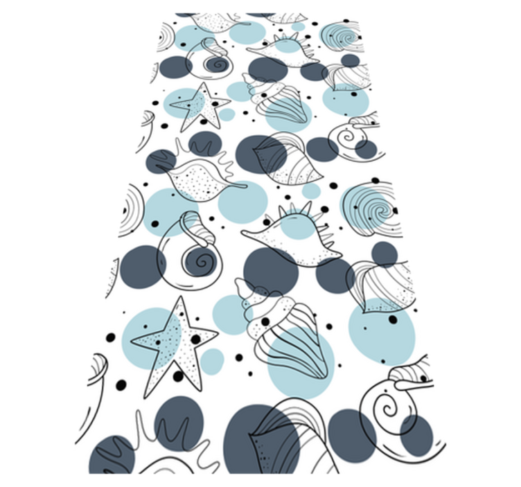 Vinylový koberec s kvetmi v štýlových vzoroch mušlí - Tenstickers