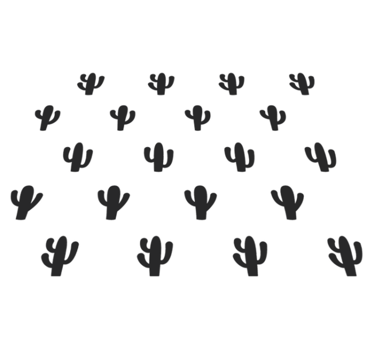Vinylový koberec s kvetmi v dizajne kaktusov - Tenstickers