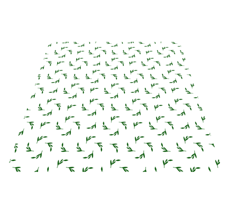 Vinylový koberec s kvetmi botanická ilustrácia listov - Tenstickers