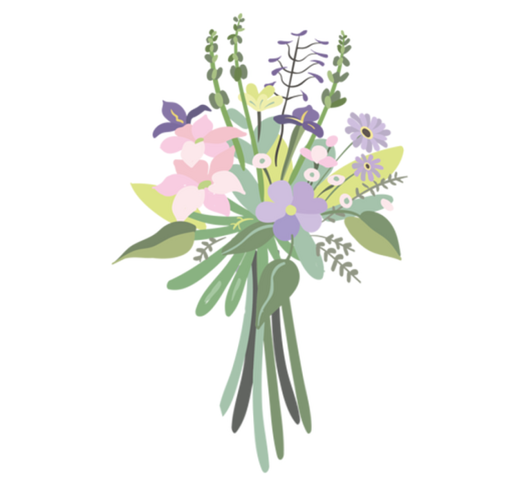 Vinylový koberec s kvetmi farebný kvetinový aranžmán - Tenstickers