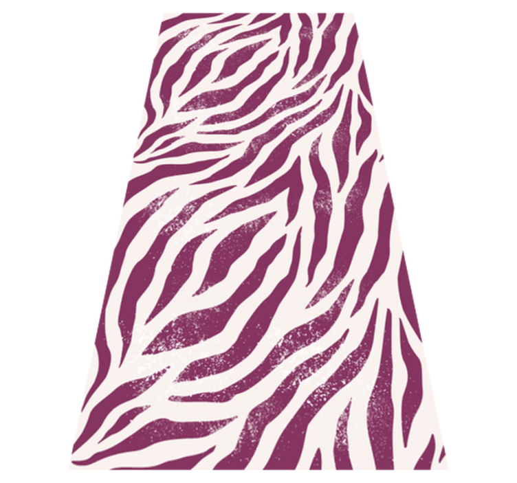 Vinylový koberec zvierací vzor fialovo-biely zebra vzor - Tenstickers