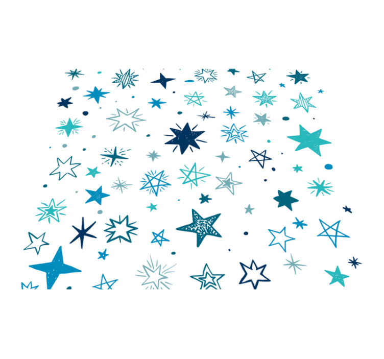 Hviezdy vinylový koberec geometrický hviezdny vzor - Tenstickers