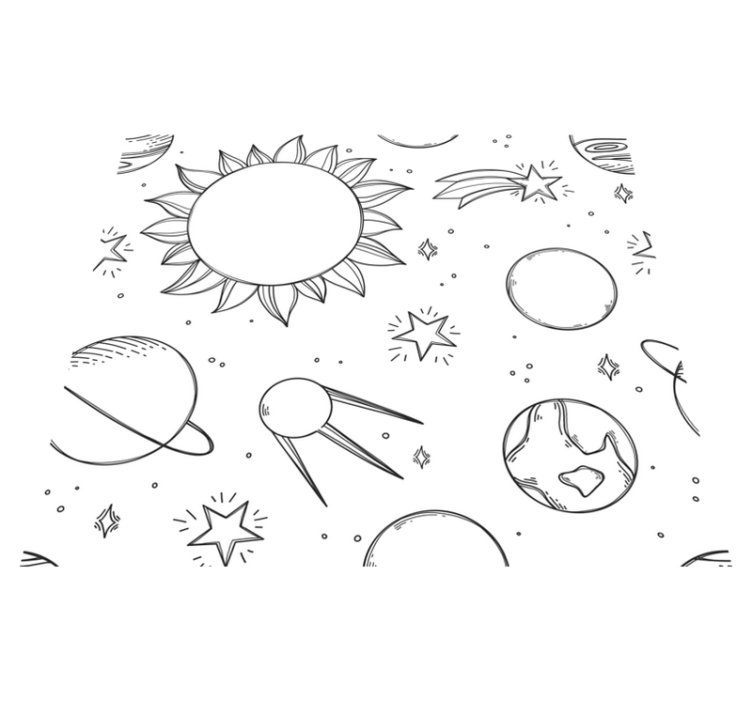 Hviezdy vinylový koberec detský vesmír - Tenstickers