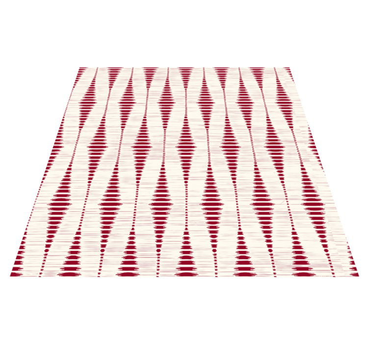 Vinylový koberec s geometrickými tvarmi Červený ikat - Tenstickers