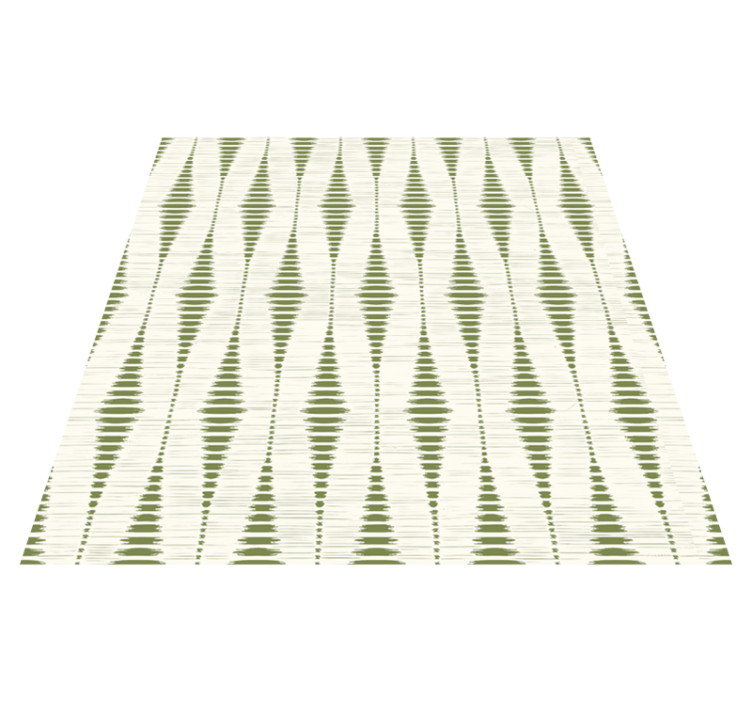 Vinylový koberec s geometrickými tvarmi machovo zelený ikat - Tenstickers