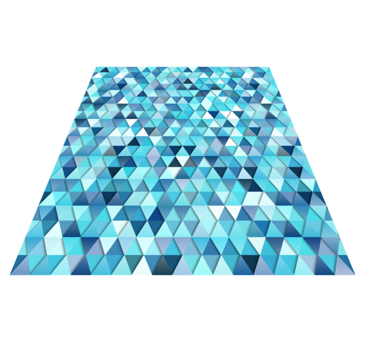 Vinylový koberec s geometrickými tvarmi v modrom abstrakte - Tenstickers