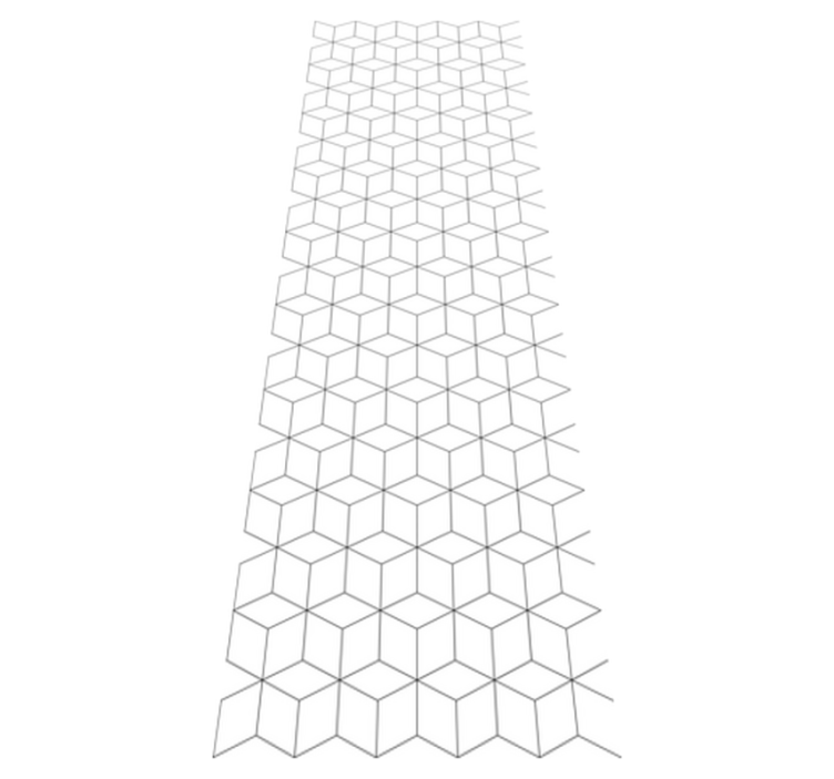 Vinylový koberec s geometrickými tvarmi kociek - Tenstickers