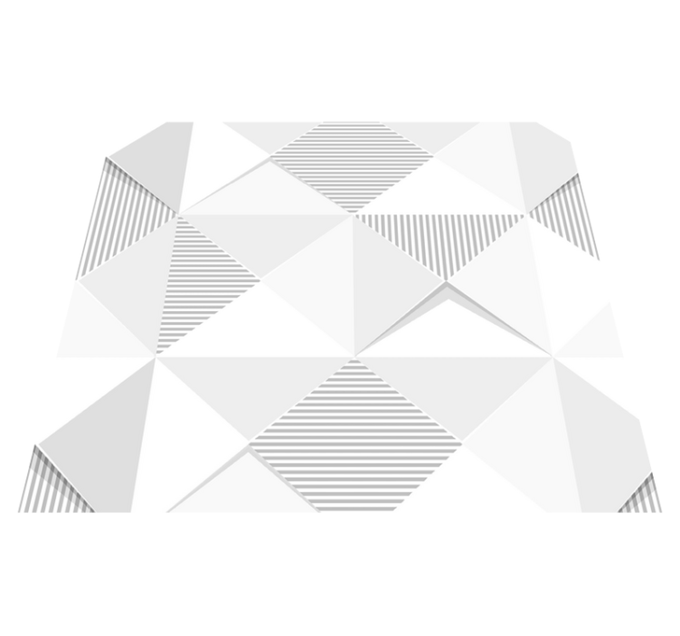 Vinylový koberec s geometrickými tvarmi 3d biele štvorce - Tenstickers
