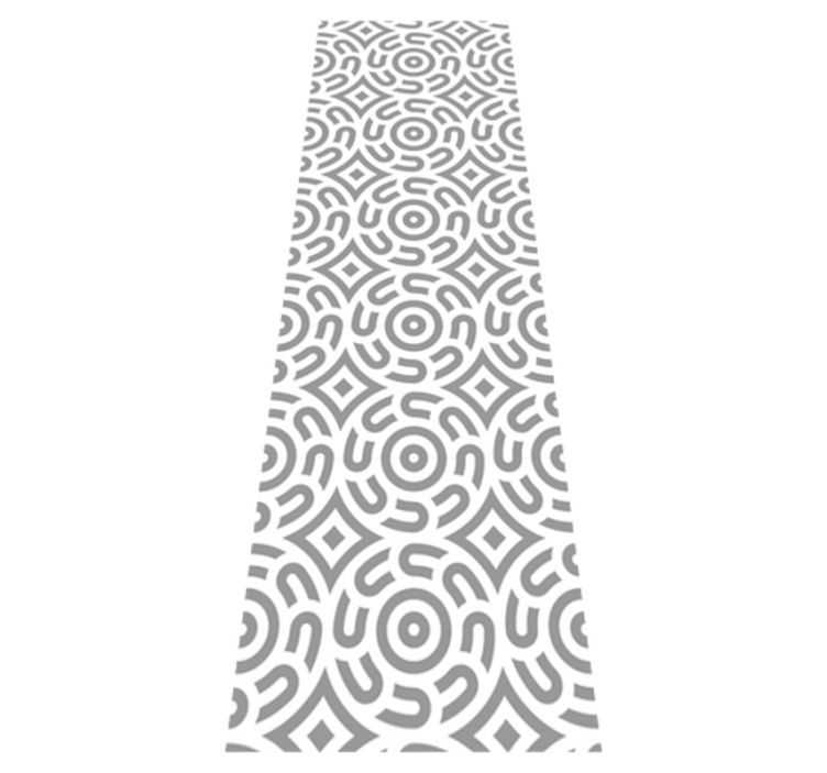 Vinylový koberec s geometrickými tvarmi biely vzor s kruhmi - Tenstickers