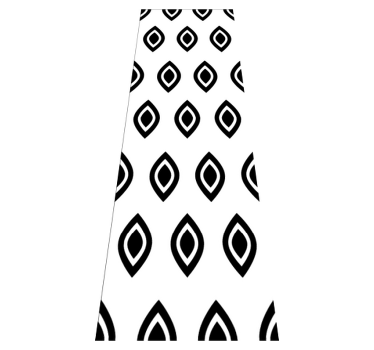Vinylový koberec s geometrickými tvarmi čierno-biele vzory - Tenstickers