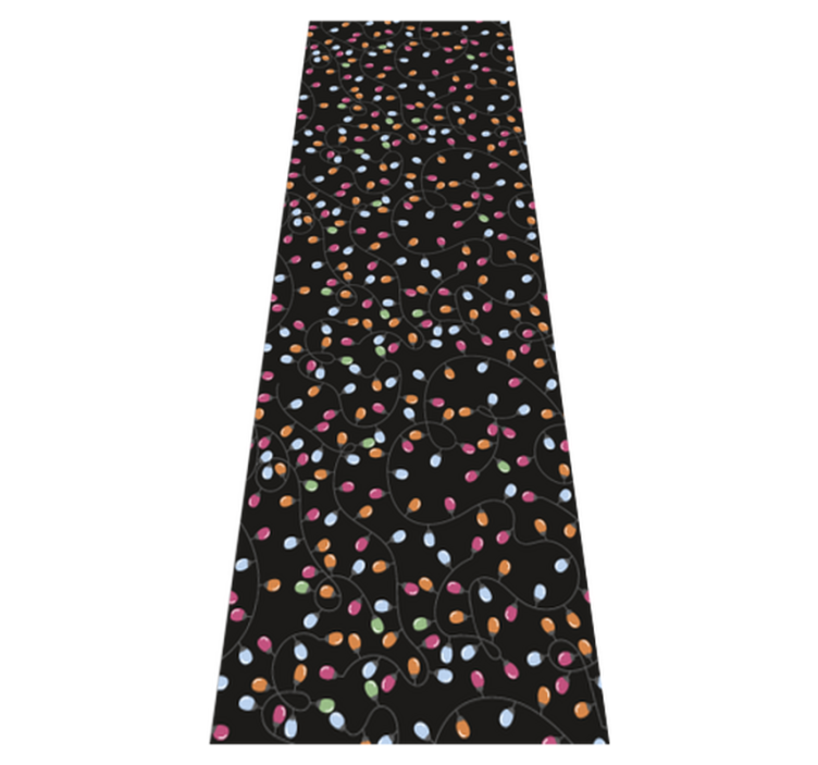 Vianočný vinylový koberec Šťastné svetlá vianočné dekorácie - Tenstickers