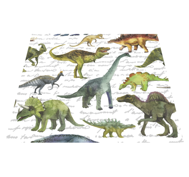 Vinylový koberec do spálne s realistickými dinosaurami - Tenstickers