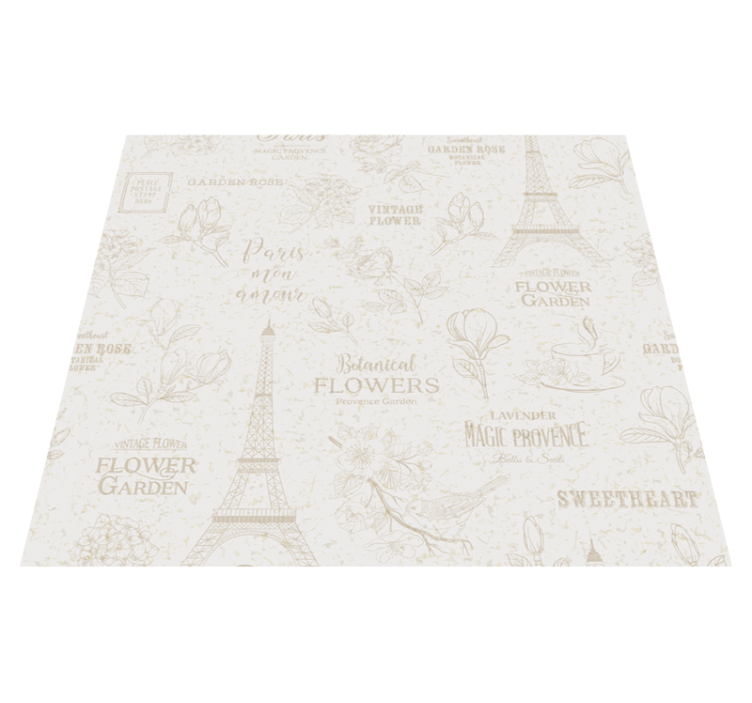 Vinylový koberec do spálne v parížskom štýle - Tenstickers
