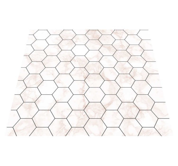 Vinylový koberec do spálne mramorové hexagónové dlažby - Tenstickers