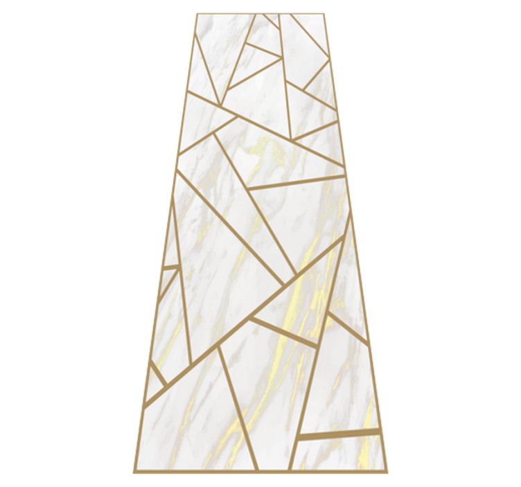 Vinylový koberec do spálne mramorová geometrická mozaika - Tenstickers