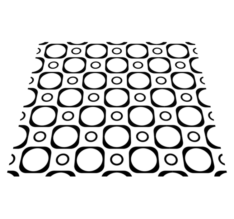 Vinylový koberec do spálne čierno-biele dlaždice - Tenstickers