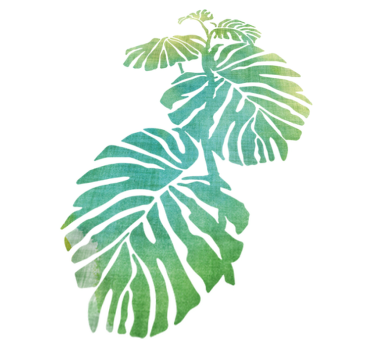 Vinylový koberec s kvetmi monstera deliciosa - Tenstickers