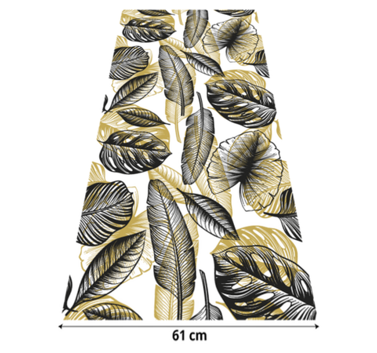 Vinylový koberec s kvetmi elegantné tropické rastliny - Tenstickers